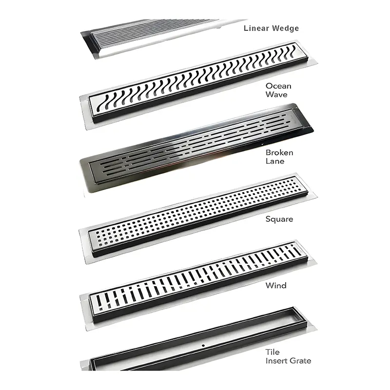 Customizable Linear Drainage Stainless Steel Shower Drains (7).jpg