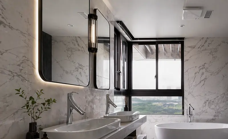 Total Bathroom Coordination Matching Drains with Hinges and Glass Fittings.png
